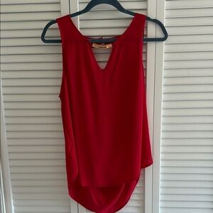 Lily White Elegant Red Sleeveless Top NWT
